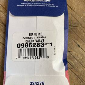 0986283 Evinrude Johnson Check Valve And Plate. Part No