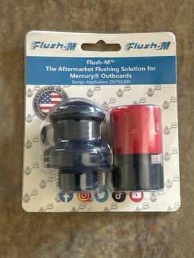 888958001 Flush-m New Quick Connect Fitting For Mercury Outboards 75hp - 450hp Black