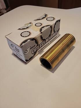Johnson 1/8 5/8 Duramax Marine Cutlass Bearing Brass Belt 1 Inch X 4 1/2 Nos
