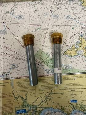 Cme5 Martyr Pack Of 2 #cme5 Camp E-5 Pencil Anode Zinc Threaded Plug 3/4 Inch Dia