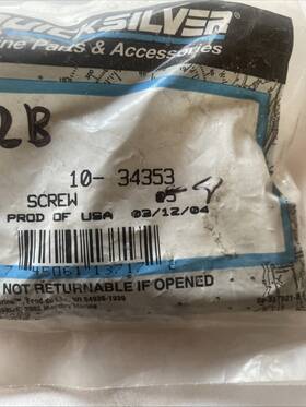 10-34353 Mercruiser Quicksilver Screw Qty 8 R2406 83a