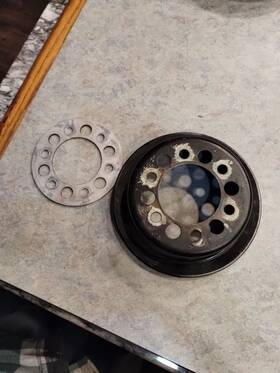 1365027 Mercruiser Buick Omc Crankcase Pulley Single Groove And Spacer Pre-owned
