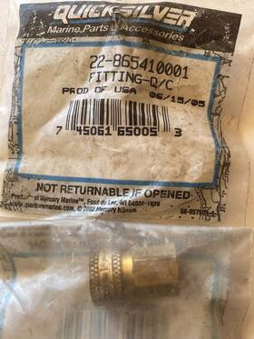 22-865410001 Mercruiser Power Trim Fitting- Q/c Sterndrive