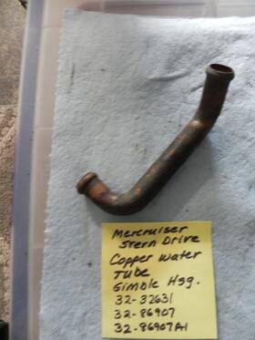 32-86907a1 Mercruiser Stern Drive Old Style Copper Water Tube 32-32631 Or Oem