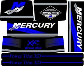 390881 Mercruiser 2023 Blue Bravo One Xr With Rams Sticker Set