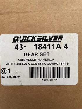43-18411a Mercury Mc Genuine #43-18411a 4 Gear Set