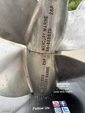 48-823670 Mercury 48-833669 &48-823670 Bravo 3 - 28p Duo Props