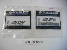 3302-809520 Mercury Marine Quicksilver Mercruiser Check Ball Kit Oem 2 Each