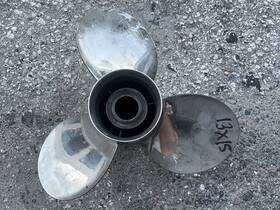 3855144 Omc Volvo Penta Stainless Steel 3-blade Lh Propellor 14 1/2 X 22 Pitch Count