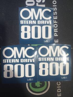 910092 Omc New Oem Stern Drive 800 Decal Stickers Package Of 3