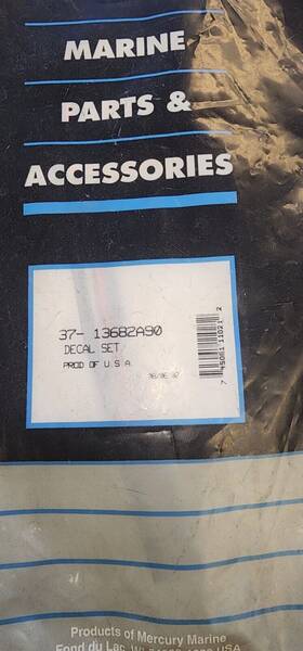 37-13682a90 Quicksilver Genuine Unopened Mercruiser Alpha One Decal Set