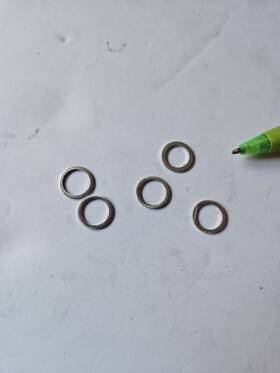 834452 Volvo Penta Genuine Alum Washer / Fuel Line Gasket 5 For 17 Nos Vpb1