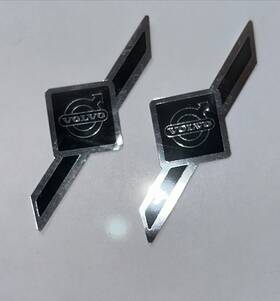 854144 Volvo Penta 2 New Old Stock Black And Silver Decal Stern Drive