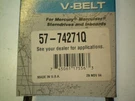 Quicksilver Mercury #57-74271Q V-belt, Free Freight. Fixed Price $14.95.