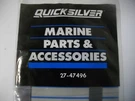 Mercury Marine Quicksilver Mercruiser 27-47496 Oil Cooler Gasket Oem Trs. Fixed Price $22.99.