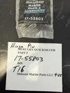 Mercury Quicksilver Hinge Pin P/n 17-55803 (qty 1) T16 4-25. Fixed Price $12.50.