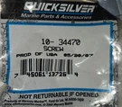 Oem Mercury Quicksilver 10-34470 Genuine Screw. Fixed Price $15.85.