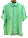 Tommy Bahama Shirt Mens Xl Bright Green 100% Linen Easy Breezer Button Up Beach. Fixed Price $26.99.