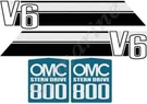 Omc 800 Stringer Stern Drive V6 Vinyl Decal Sticker Set. Fixed Price $24.95.