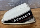 Oem Johnson 9.9HP Top Cowling Upper Hood Cover White/orange/blk Freshwater. Fixed Price $30.00.