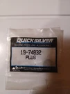 New Mercury Quicksilver Mercruiser 19-74832 Plug Nos Oem MQ38. Fixed Price $8.00.