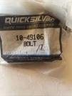 10-49106 Mercruiser Short Head Bolt (QTY12),(R2444,83F). Fixed Price $36.00.