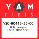 YSC-90415-25-0C Yamaha Bolt, Hexagon (7/16-20X2-1/2") YSC90415250C, New Gen. Fixed Price $24.29.