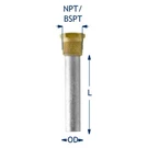 Martyr CME5 3.625" X 0.75" 3/4" Npt Zinc Pencil Anode W Brass Plug. Fixed Price $21.99.