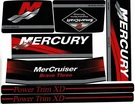 Mercruiser Bravo Three With / Red Rams Sticker Set. Fixed Price $23.50.