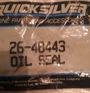 One New 26-48443 Quicksilver Mercuiser Oil-seal Oem Part. Fixed Price $15.99.