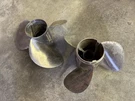 Pair Of 28P Mercury Marine Bravo 3 Quicksilver Stainless Duo Propellers Blade. Fixed Price $440.00.