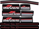 Fits Mercruiser Complete Red Alpha One Gen Gray Rams Sticker Set 37-13682A90. Fixed Price $19.50.