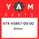 6T4-45867-00-00 Yamaha Bellows 6T4458670000, New Genuine Oem Part. Fixed Price $294.64.