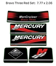 Mercruiser Bravo Three Self Adhesive Vinyl Waterproof Sticker Decal Set. Fixed Price $17.50.