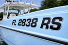 Raised Boat Registration Numbers Domed Marine Decals Not Vinyl. Fixed Price $88.00.