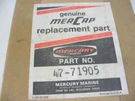 Nos Oem Mercury Quicksilver Impeller Nla Pn 47-71905 Mercruiser 4CYL Water Pump. Fixed Price $12.99.