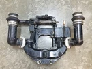 Mercruiser Inner Transom Plate 62952 With Exhaust And Power Steering Actuator. Fixed Price $250.00.